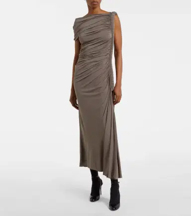 Alaïa Alaïa Asymmetric midi dress | Thumbnail 5