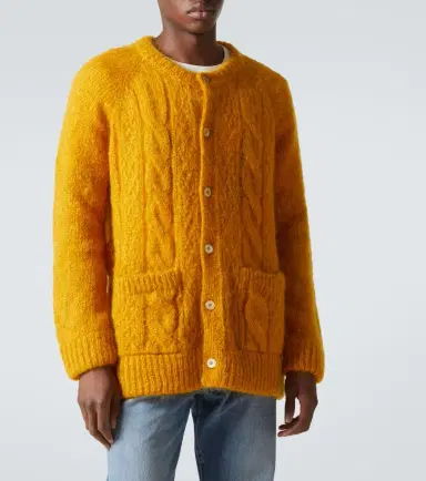 Valentino Cable-knit mohair-blend cardigan | Thumbnail 3