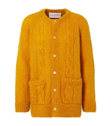 Valentino Cable-knit mohair-blend cardigan | Thumbnail 1