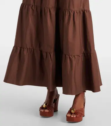 ADRIANA DEGREAS Tiered cotton shirt dress | Thumbnail 4