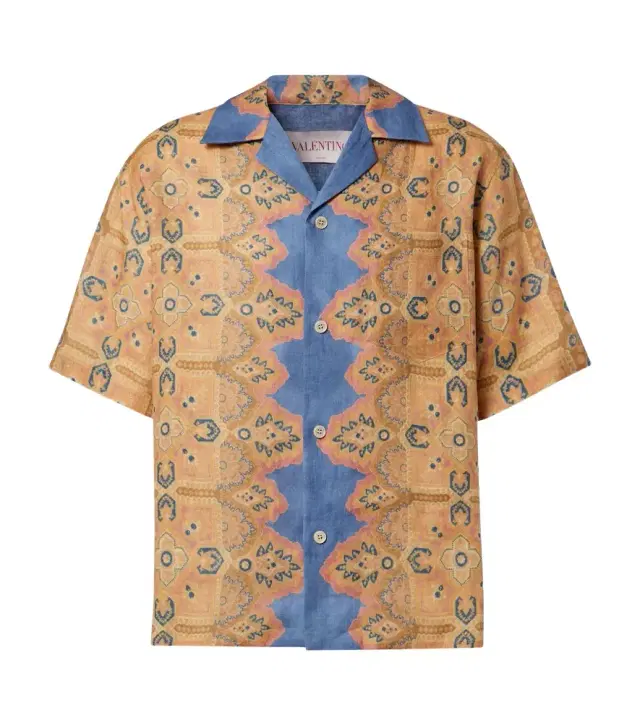 Valentino Printed linen shirt
