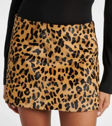 Alaïa Alaïa Leopard-print calf hair miniskirt | Thumbnail 4