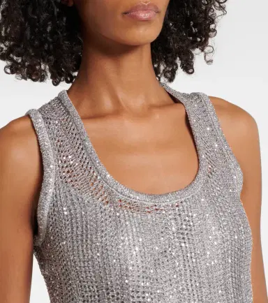 Alaïa Alaïa Sequined knitted minidress | Thumbnail 4