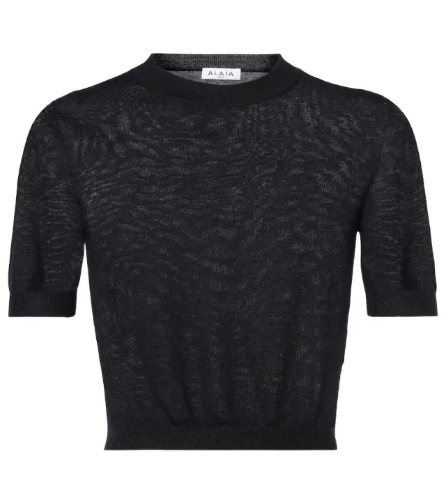 Alaïa Cropped cashmere top