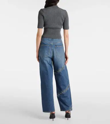 Alaïa Alaïa Ribbed-knit cutout wool-blend top | Thumbnail 3