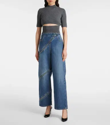 Alaïa Alaïa Ribbed-knit cutout wool-blend top | Thumbnail 4