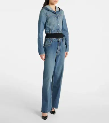Alaïa Alaïa Cropped hooded denim jacket | Thumbnail 2