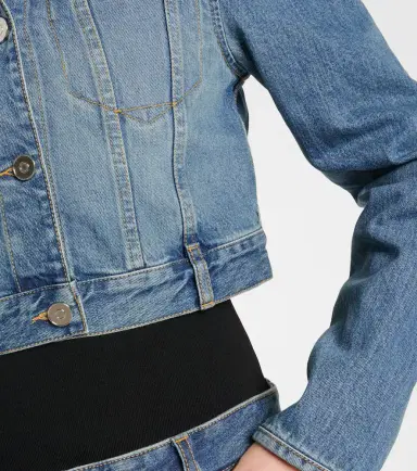 Alaïa Alaïa Cropped hooded denim jacket | Thumbnail 4