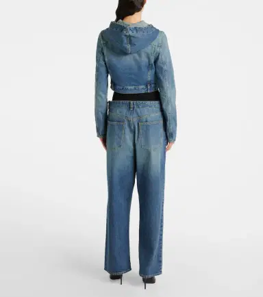 Alaïa Alaïa Cropped hooded denim jacket | Thumbnail 5
