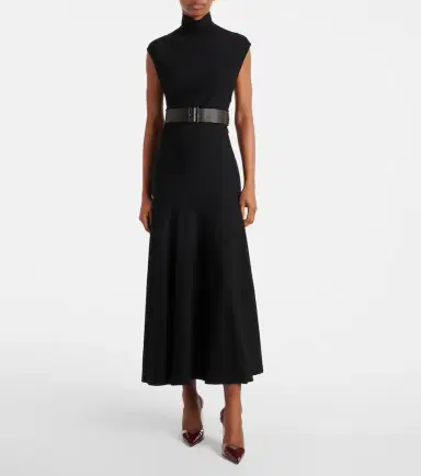 Alaïa Alaïa Belted wool-blend midi dress | Thumbnail 2
