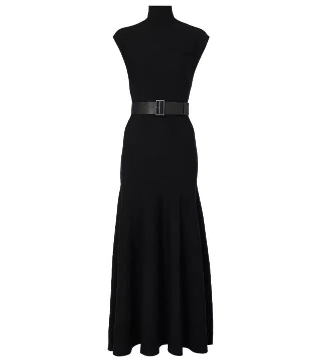 Alaïa Belted wool-blend midi dress