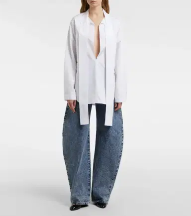 Alaïa Alaïa Scarf cotton blouse | Thumbnail 2