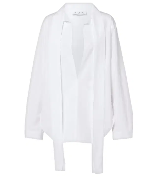 Alaïa Scarf cotton blouse