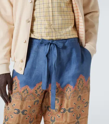 Valentino Printed linen wide-leg pants | Thumbnail 5