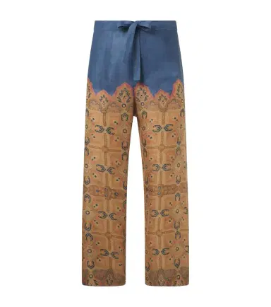 Valentino Printed linen wide-leg pants | Thumbnail 1