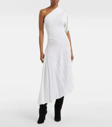 Alaïa Alaïa Asym Ray virgin wool midi dress | Thumbnail 2