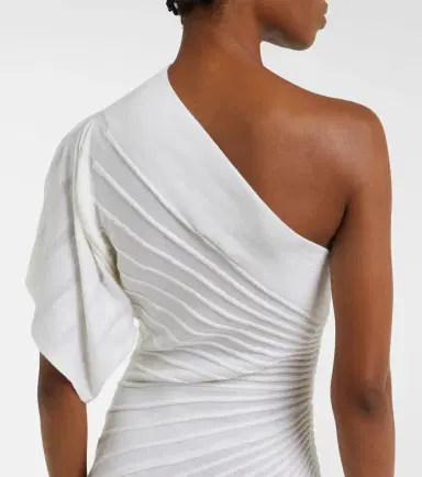 Alaïa Alaïa Asym Ray virgin wool midi dress | Thumbnail 4