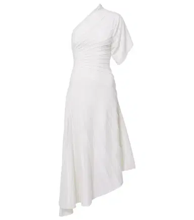 Alaïa Alaïa Asym Ray virgin wool midi dress | Thumbnail 1