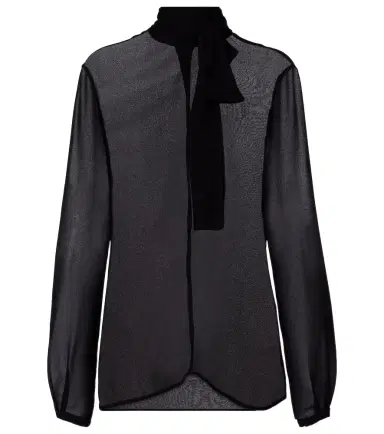 Alaia Alaïa Tie-neck georgette blouse | Thumbnail 1