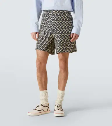 Valentino Toute La V linen Bermuda shorts | Thumbnail 4