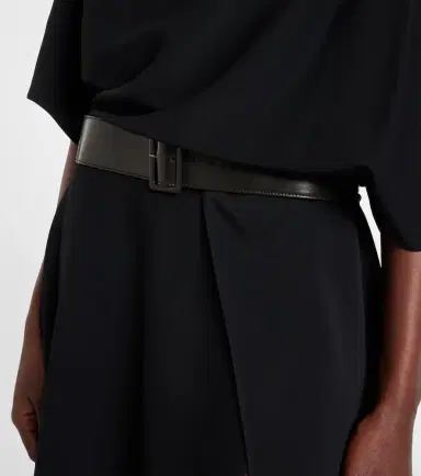 Alaïa Alaïa Belted leather-trimmed midi dress | Thumbnail 5