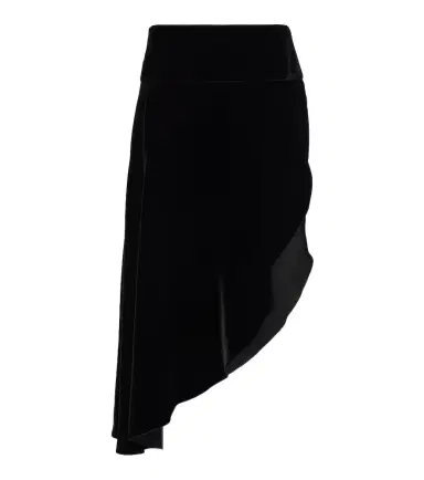 Alaïa Alaïa Asymmetric velvet midi skirt | Thumbnail 1