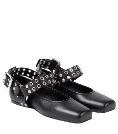 Alaïa Alaïa Studded leather Mary Jane flats | Thumbnail 1 Alaïa Alaïa Studded leather Mary Jane flats | Thumbnail 1