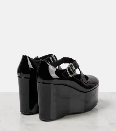 Alaïa Alaïa Criss Cross patent leather wedges | Thumbnail 2 Alaïa Alaïa Criss Cross patent leather wedges | Thumbnail 2