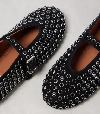 Alaïa Alaïa Crystal-embellished suede ballet flats | Thumbnail 2 Alaïa Alaïa Crystal-embellished suede ballet flats | Thumbnail 2