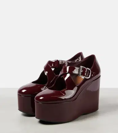 Alaïa Alaïa Criss Cross patent leather wedges | Thumbnail 2