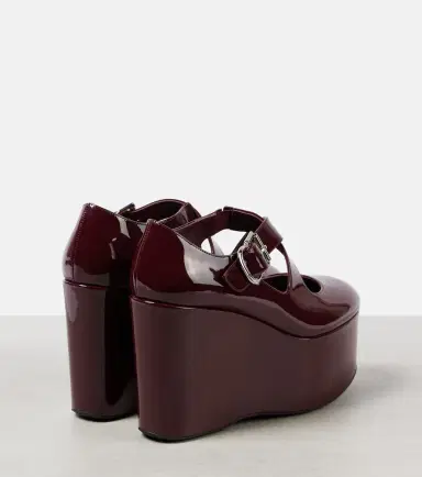 Alaïa Alaïa Criss Cross patent leather wedges | Thumbnail 4