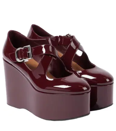 Alaïa Alaïa Criss Cross patent leather wedges | Thumbnail 1