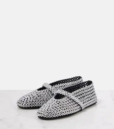 Alaïa Alaïa Embellished suede Mary Jane flats | Thumbnail 2