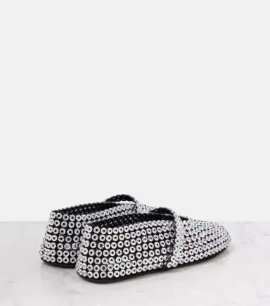 Alaïa Alaïa Embellished suede Mary Jane flats | Thumbnail 3