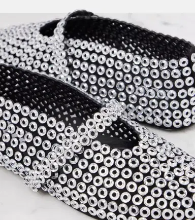 Alaïa Alaïa Embellished suede Mary Jane flats | Thumbnail 4