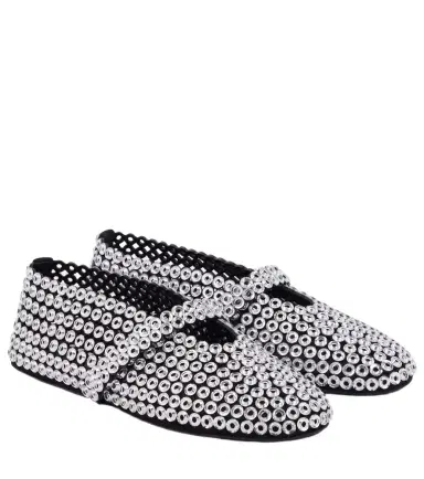 Alaïa Alaïa Embellished suede Mary Jane flats | Thumbnail 1