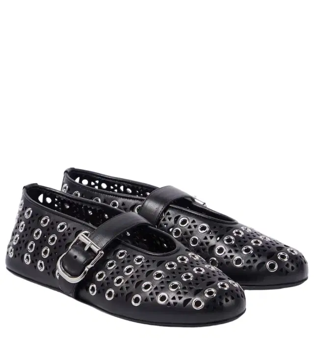 Alaia Alaïa Vienne embellished leather ballet flats