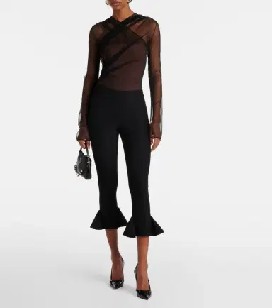 Nensi Dojaka Cropped flared capri pants | Thumbnail 2