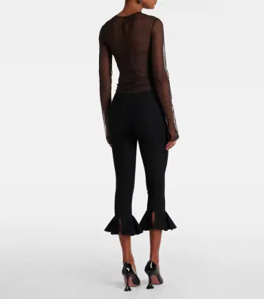 Nensi Dojaka Cropped flared capri pants | Thumbnail 4