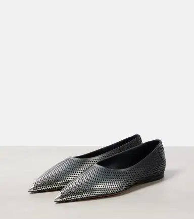Alaïa Alaïa Dégradé fishnet leather ballet flats | Thumbnail 2
