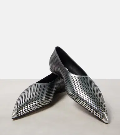 Alaïa Alaïa Dégradé fishnet leather ballet flats | Thumbnail 3