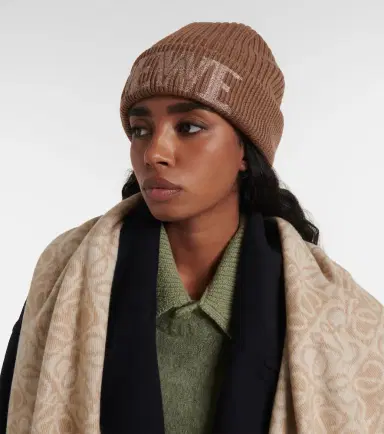 Loewe Logo ribbed-knit wool-blend beanie | Thumbnail 4