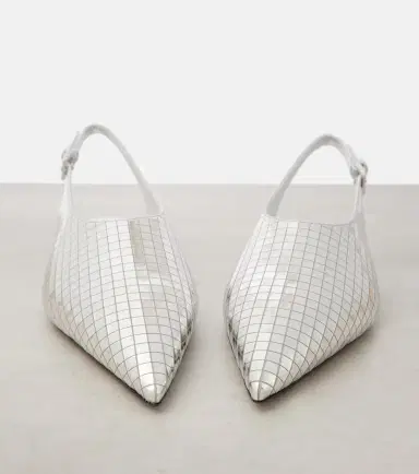 Alaia Alaïa Art Deco mirrored leather slingback flats | Thumbnail 4 Alaia Alaïa Art Deco mirrored leather slingback flats | Thumbnail 4