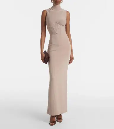 Nensi Dojaka Gwyneth knitted corset maxi dress | Thumbnail 2