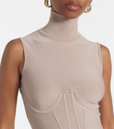 Nensi Dojaka Gwyneth knitted corset maxi dress | Thumbnail 3