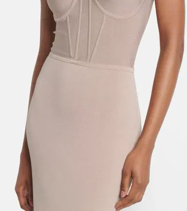 Nensi Dojaka Gwyneth knitted corset maxi dress | Thumbnail 4