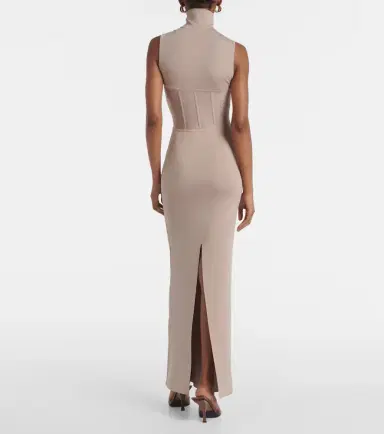 Nensi Dojaka Gwyneth knitted corset maxi dress | Thumbnail 6