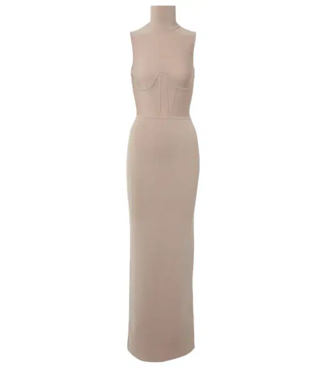 Nensi Dojaka Gwyneth knitted corset maxi dress