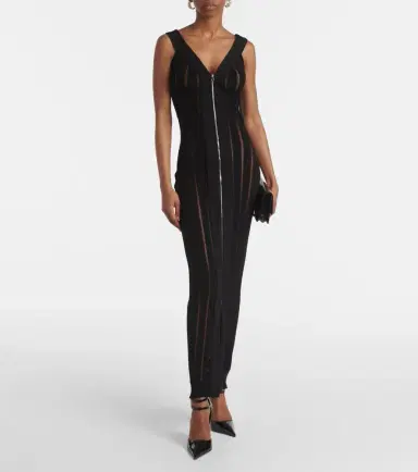 Nensi Dojaka Ribbed-knit maxi dress | Thumbnail 4