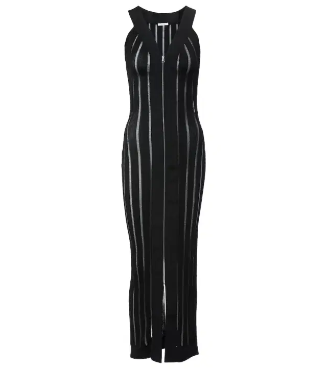 Nensi Dojaka Ribbed-knit maxi dress